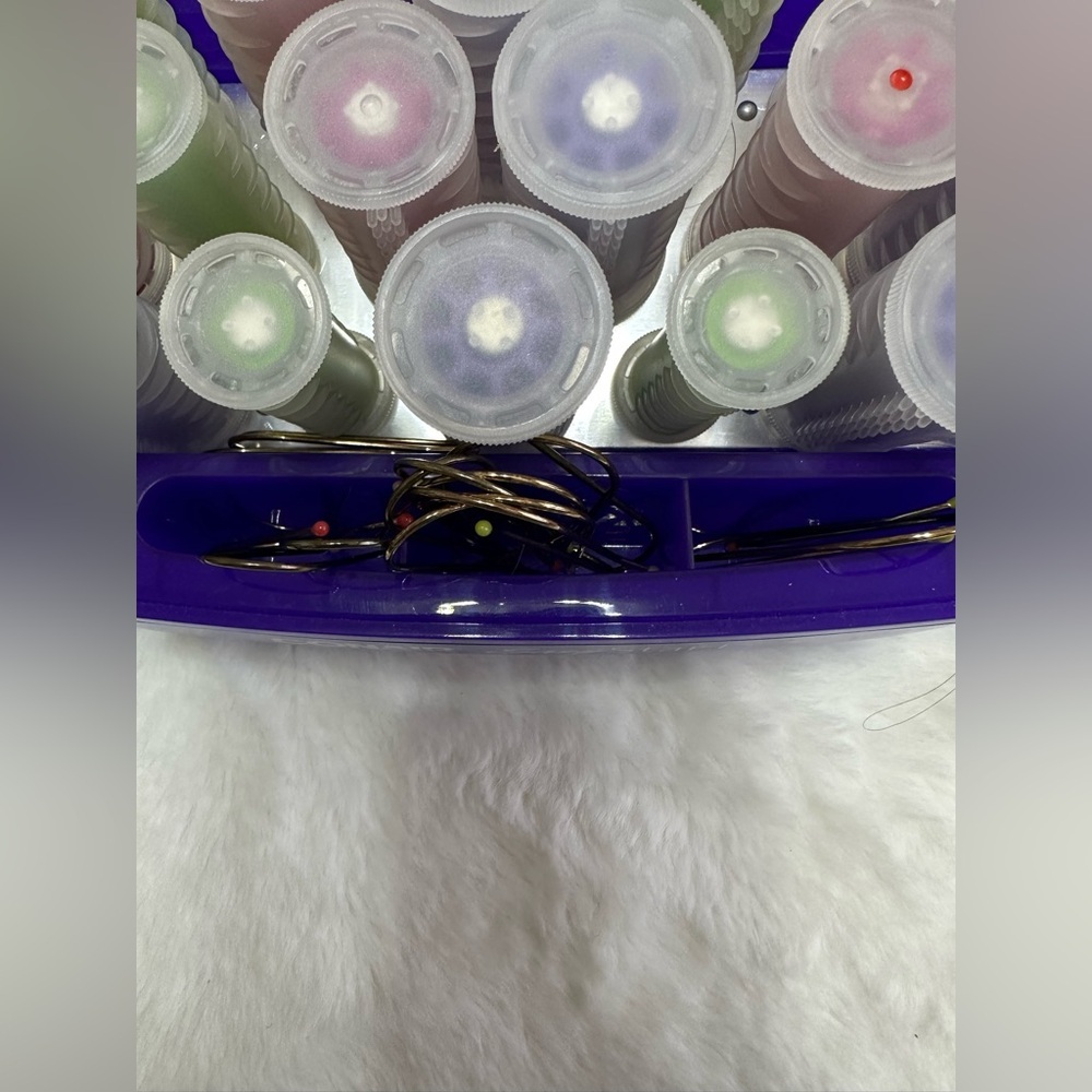 Purple and Silver Hair Roller Set - Picture 4 of 7